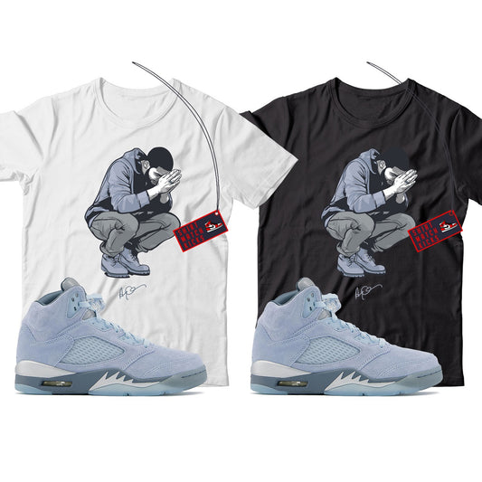 Drizzy(2) T-Shirt Match Jordan 5 Bluebird