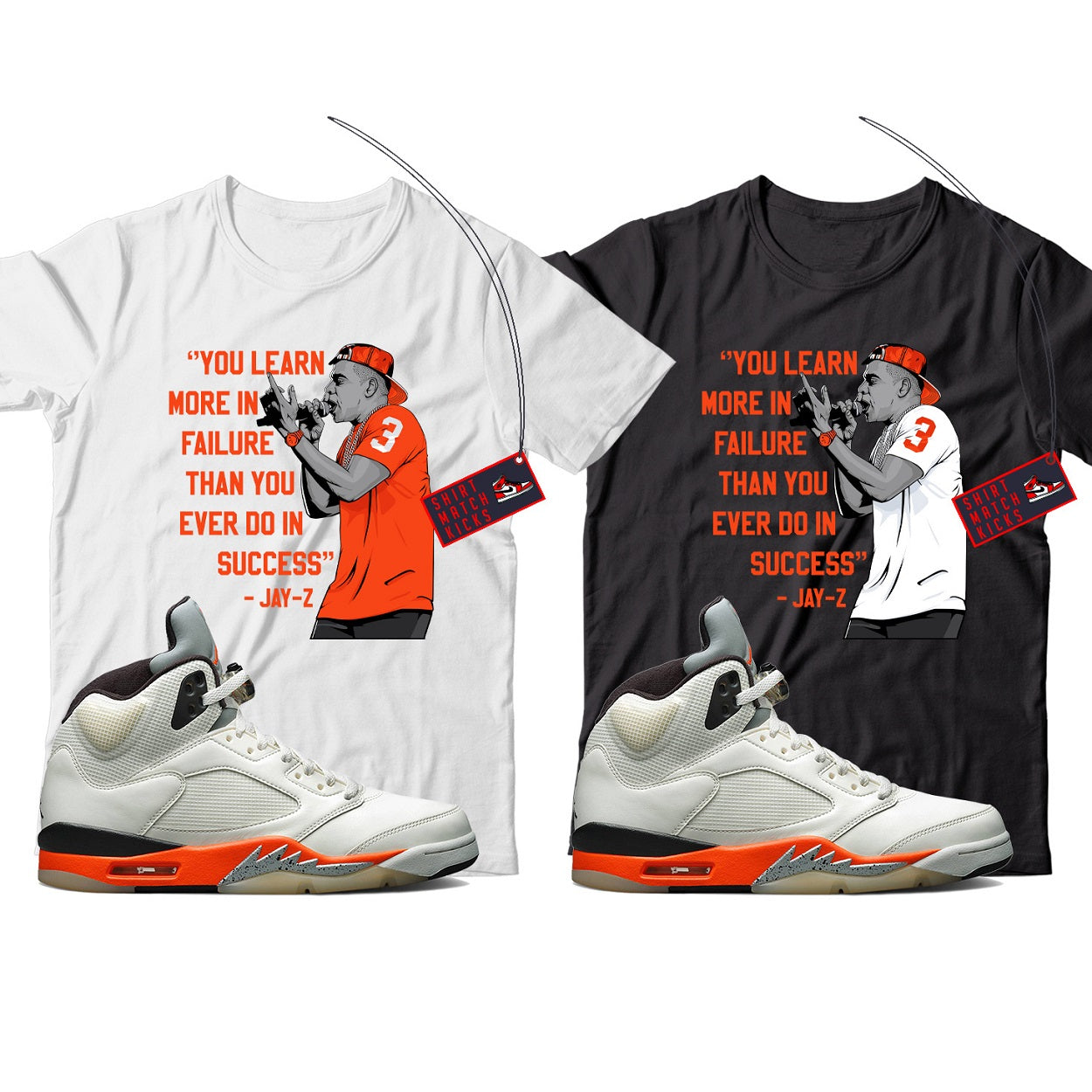 JZ T-Shirt Match Jordan 5 Shattered Backboard