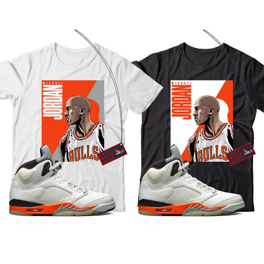 MJ(2) T-Shirt Match Jordan 5 Shattered Backboard