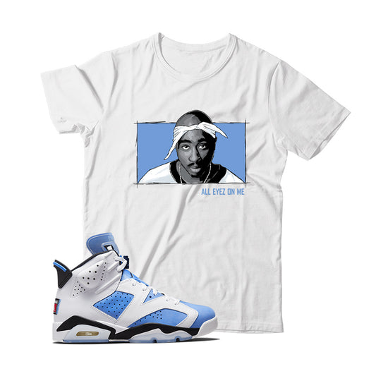 Jordan 6 UNC White shirt