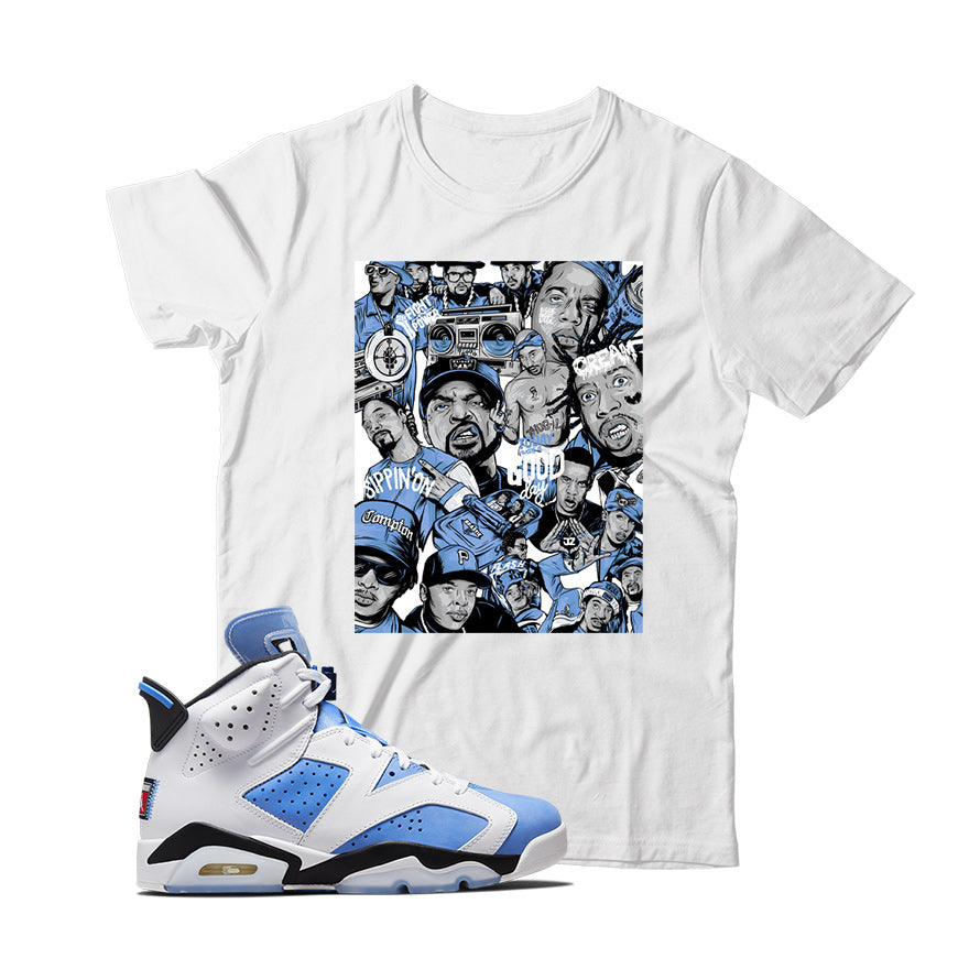 Jordan 6 University Blue shirt