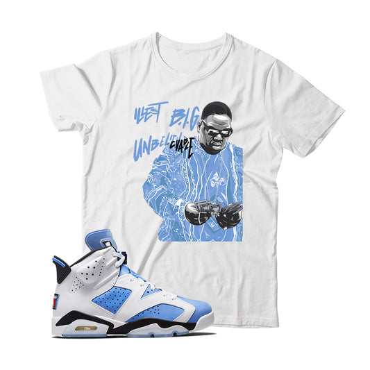 Jordan 6 UNC White shirt