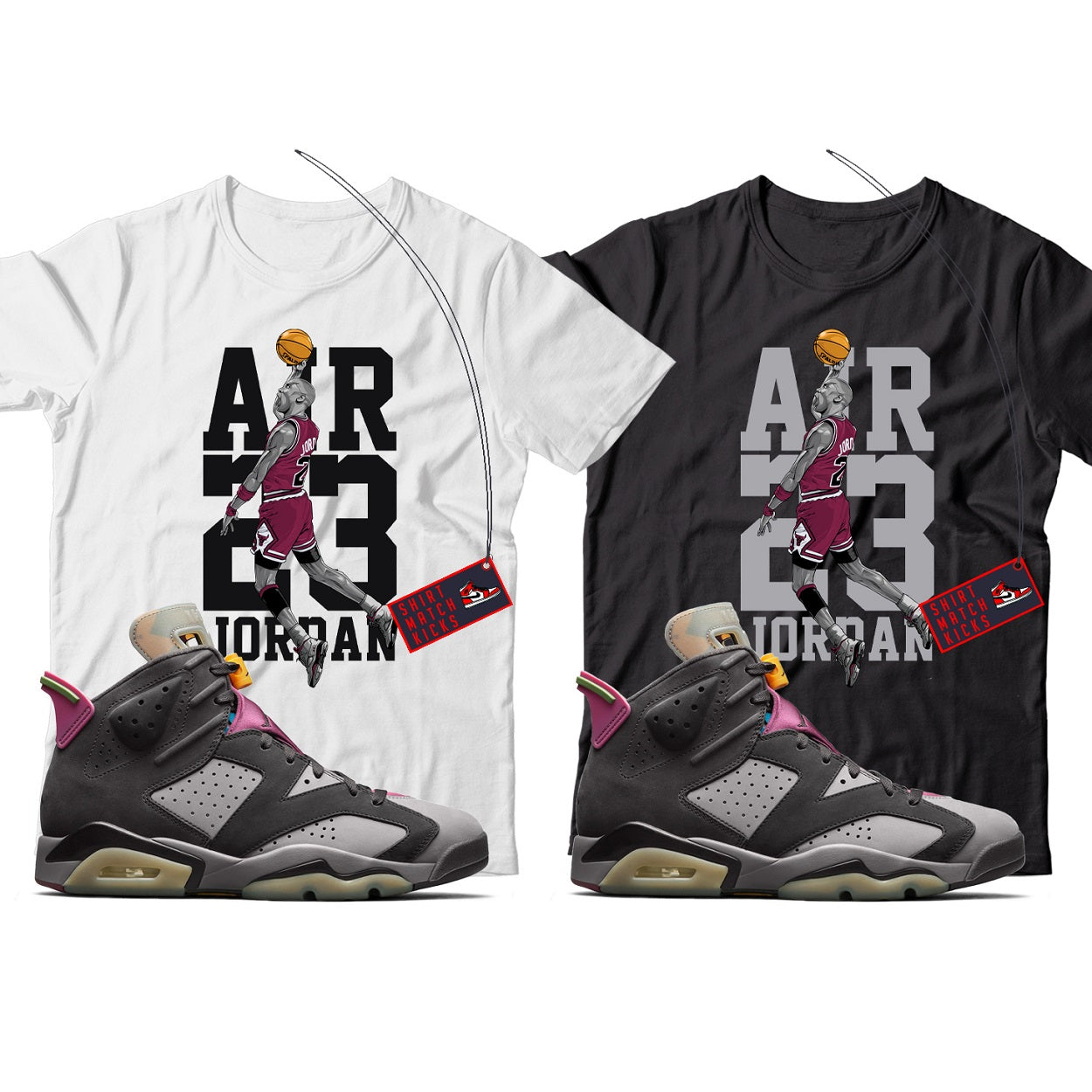 MJ T-Shirt Match Jordan 6 Bordeaux