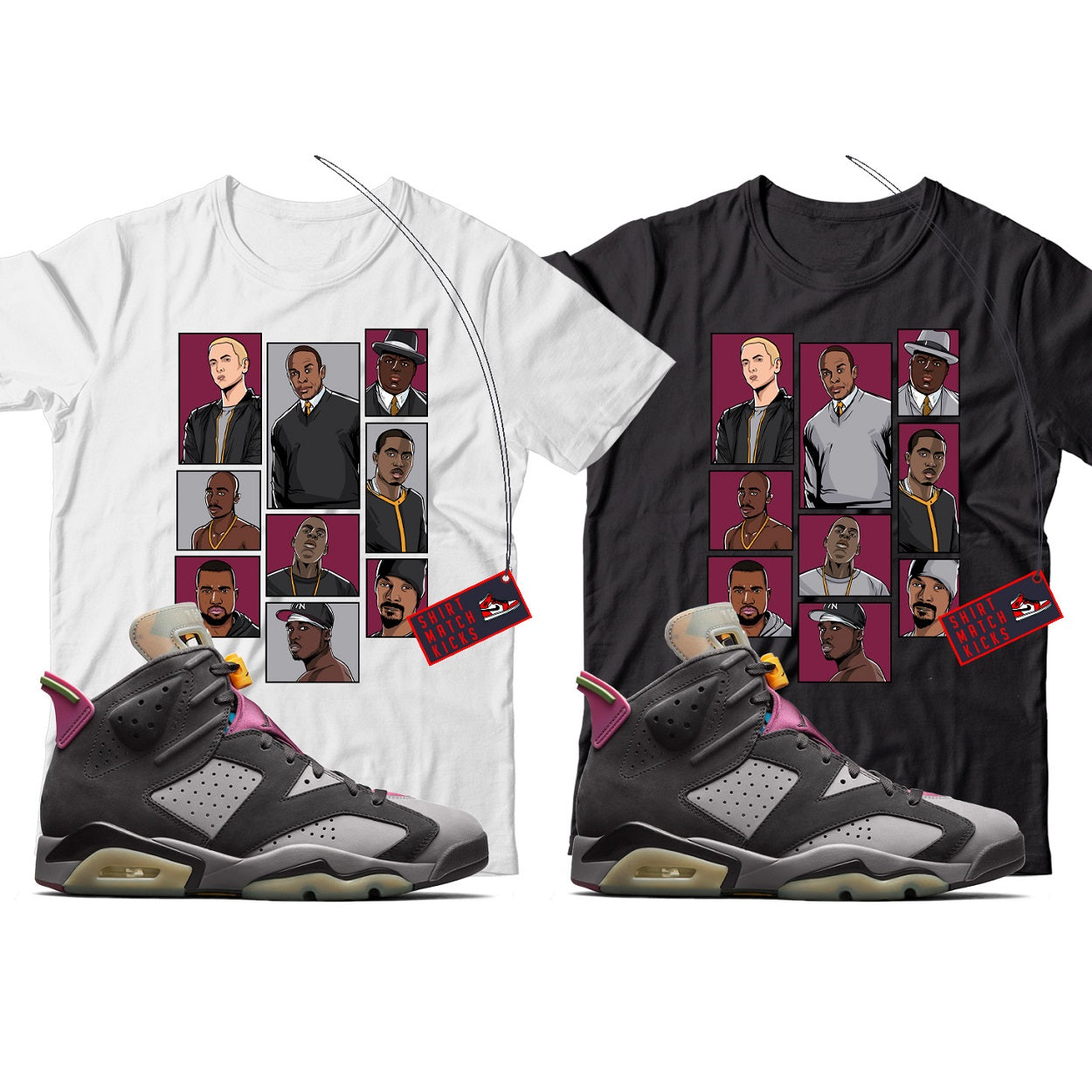 Rap T-Shirt Match Jordan 6 Bordeaux