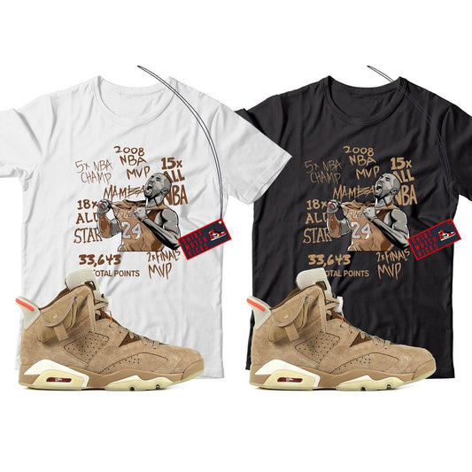 KB T-Shirt Match Travis Scott x Jordan 6 British Khaki