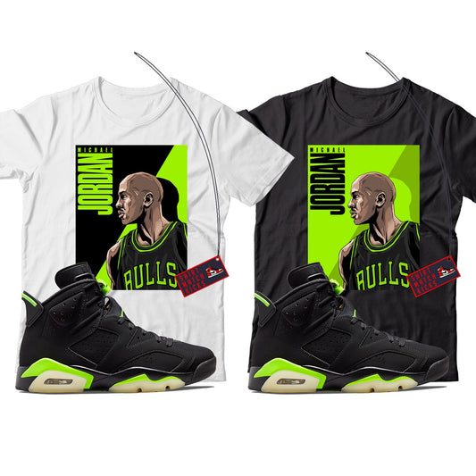 MJ(3) T-Shirt Match Jordan 6 Electric Green