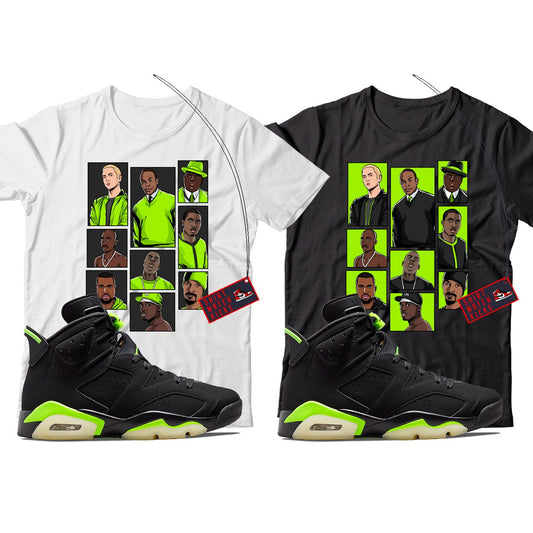 Rap T-Shirt Match Jordan 6 Electric Green