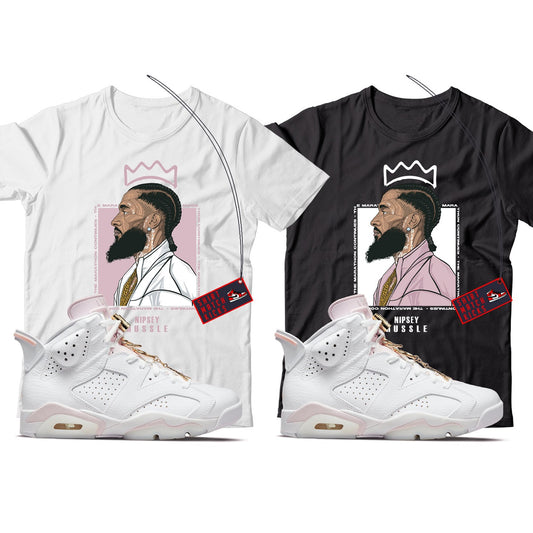 Nipsey T-Shirt Match Jordan 6 Gold Hoops