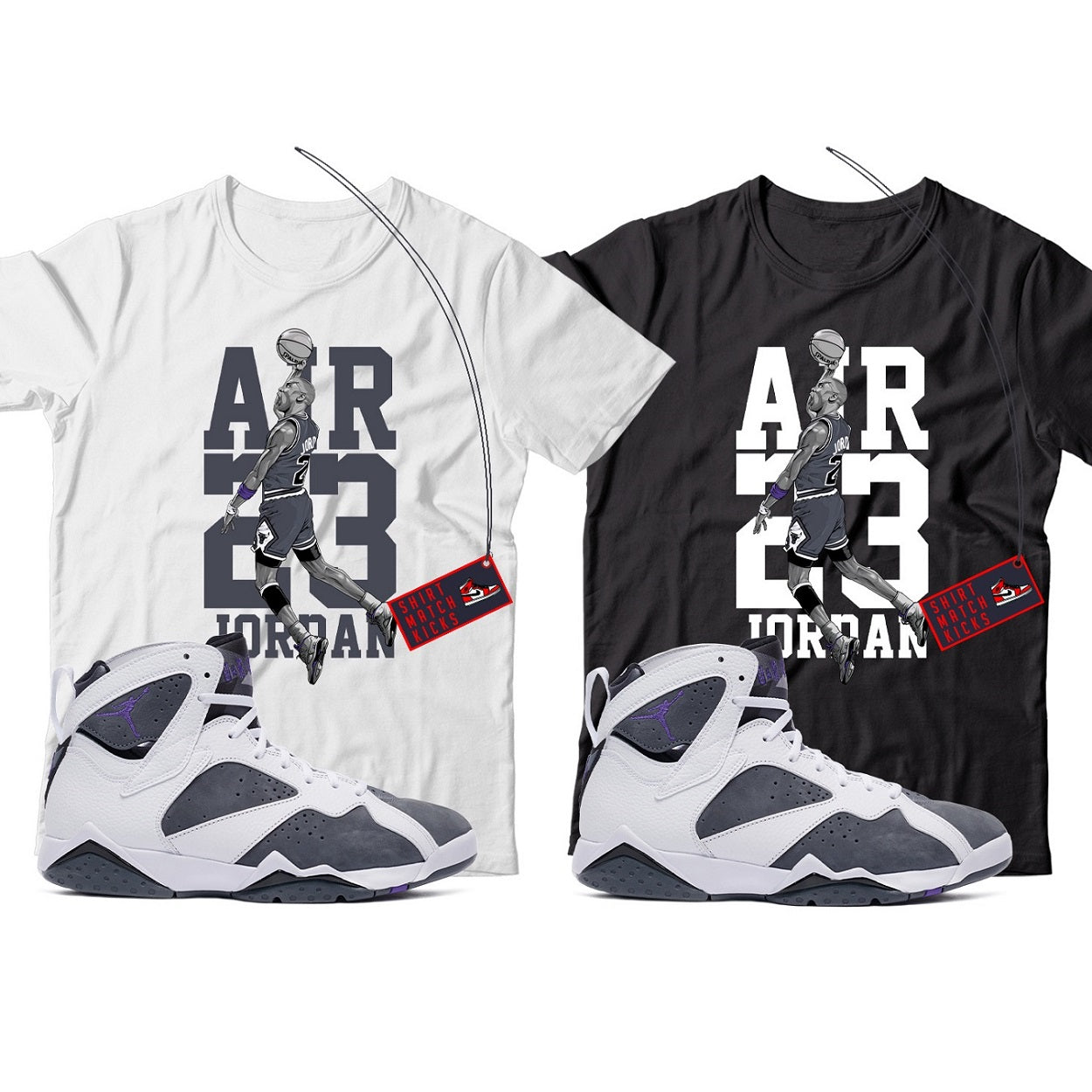 MJ T-Shirt Match Jordan 7 Flint