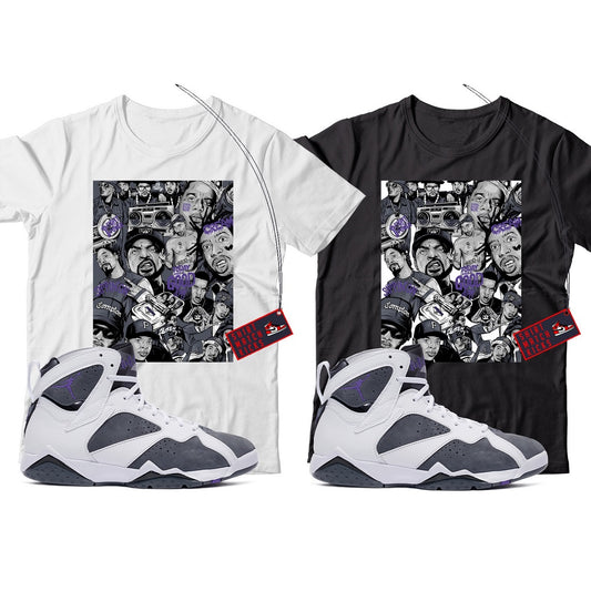 Rap(2) T-Shirt Match Jordan 7 Flint