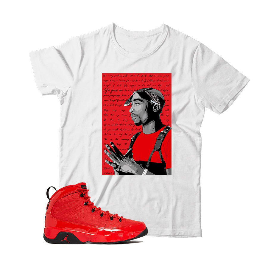 Jordan 9 Chile Red shirt