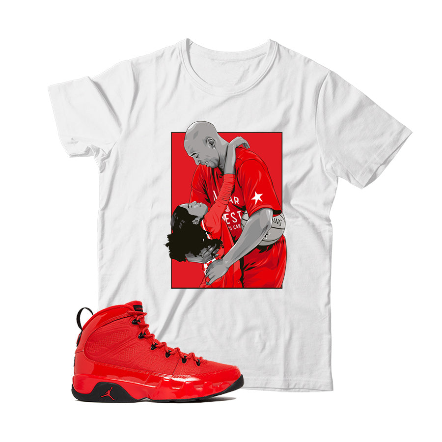 Jordan 9 Chile Red shirt