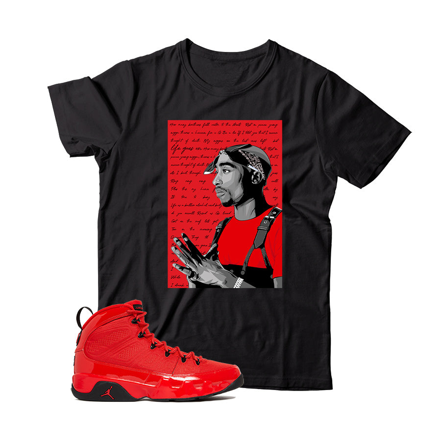 Jordan 9 Chile Red shirt