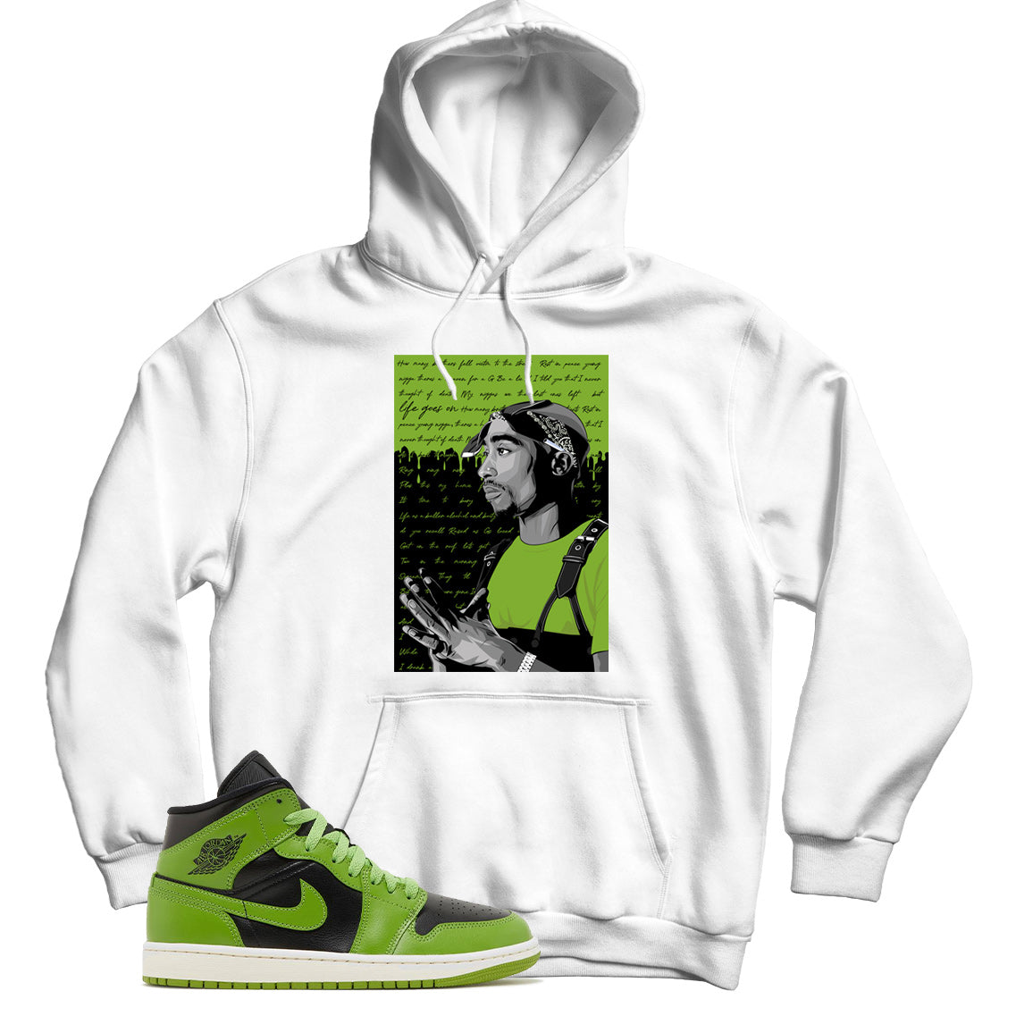 Jordan 1 Altitude Green hoodie