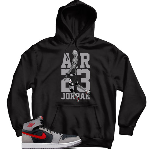Jordan 1 Black Fire Red Cement hoodie