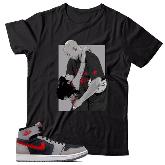 Jordan 1 Black Fire Red Cement shirt