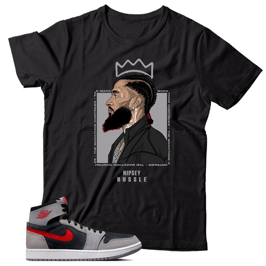 Jordan 1 Black Fire Red Cement shirt