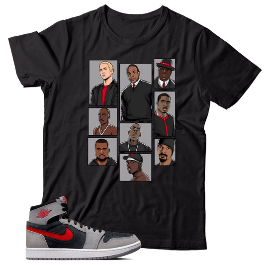 Jordan 1 Black Fire Red Cement shirt