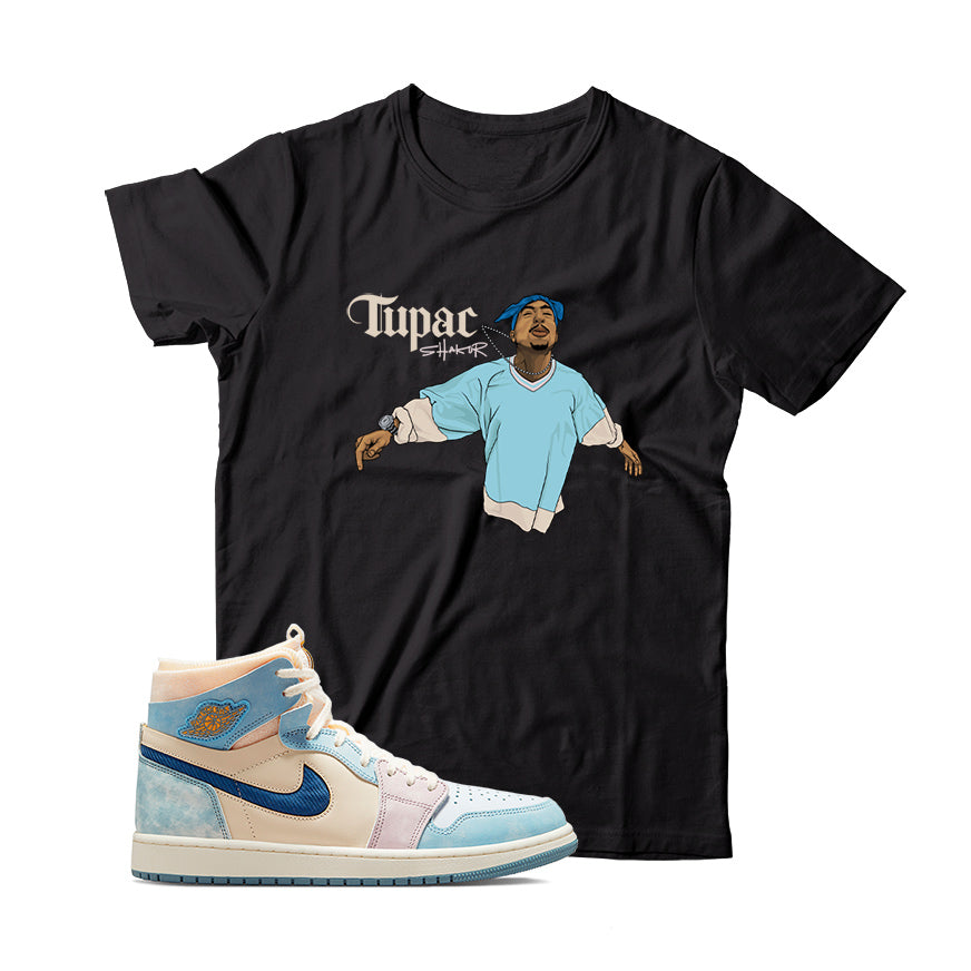 Jordan 1 Celestine Blue shirt