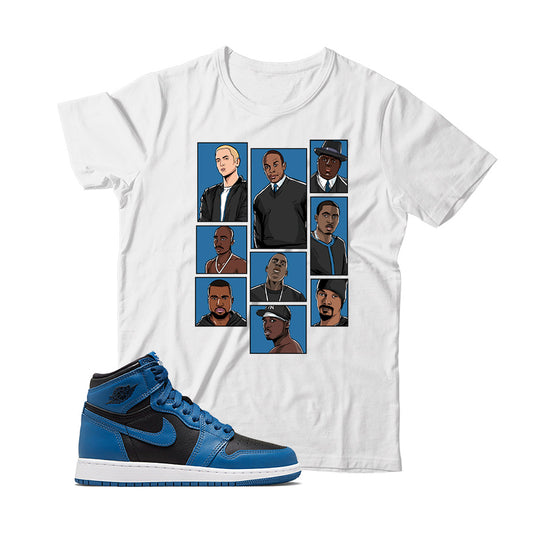 Jordan 1 Dark Marina Blue shirt