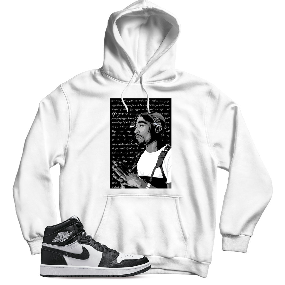 Jordan 1 Golf Black White hoodie