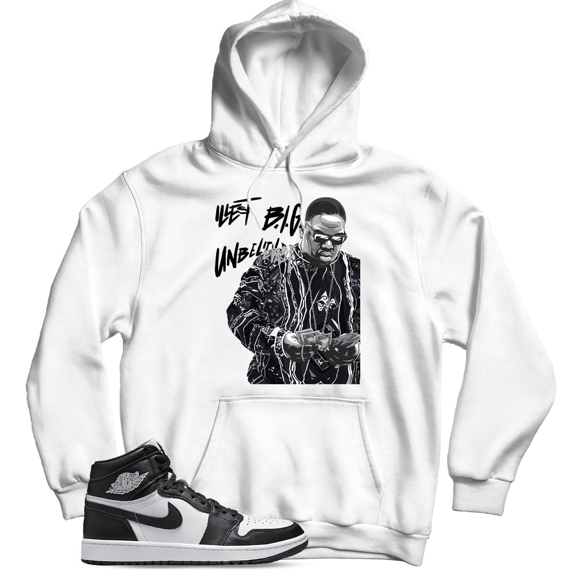 Jordan 1 Golf Black White hoodie