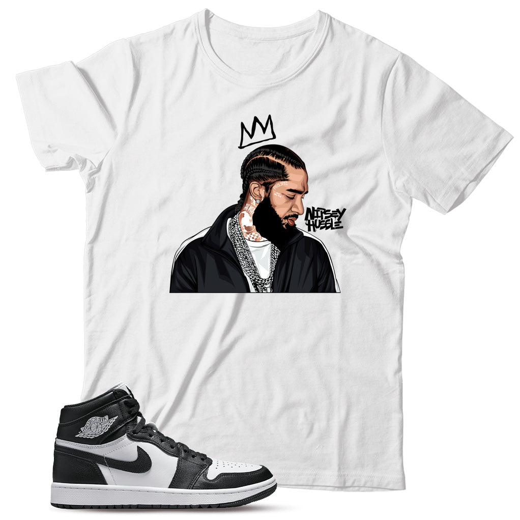 Jordan 1 Golf Black White shirt