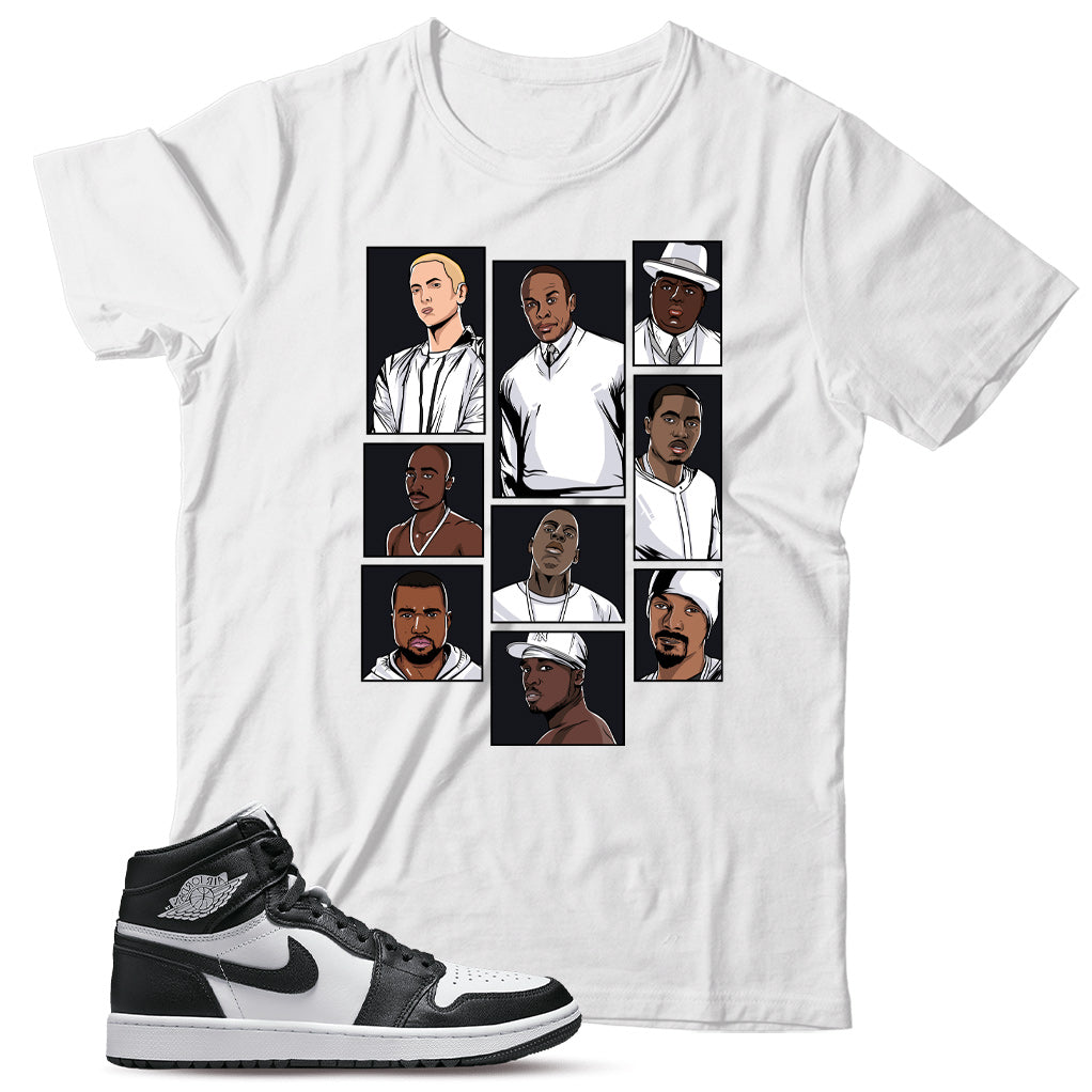 Jordan 1 Golf Black White shirt