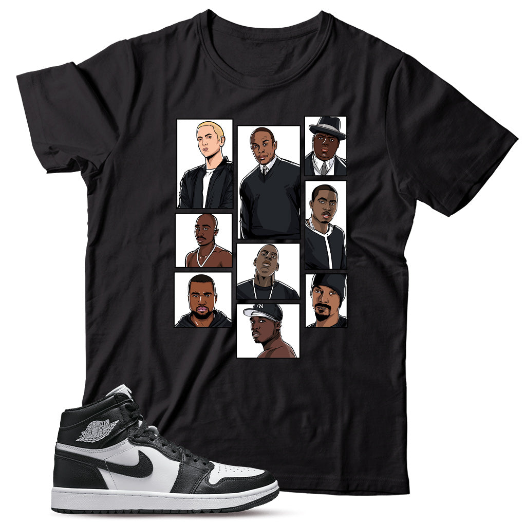 Jordan 1 Golf Black White shirt