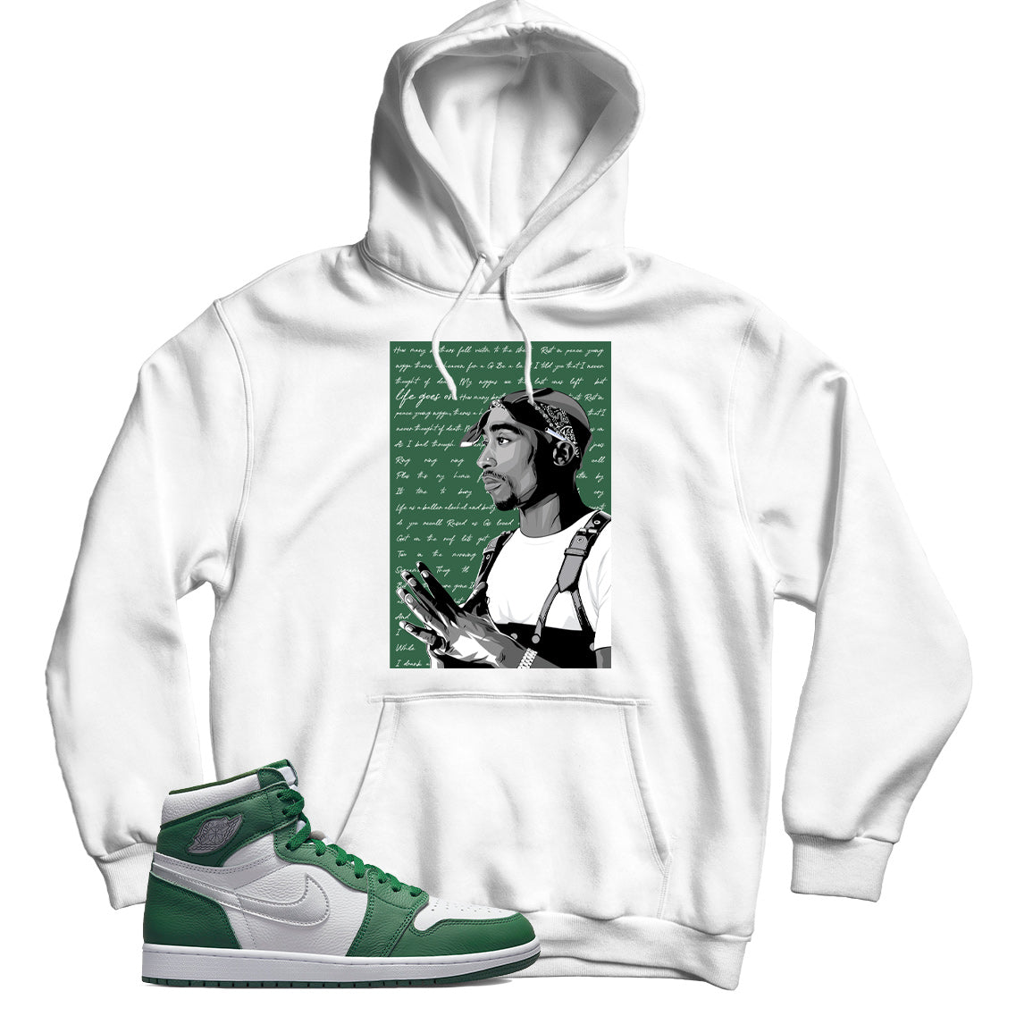 Jordan 1 Gorge Green hoodie