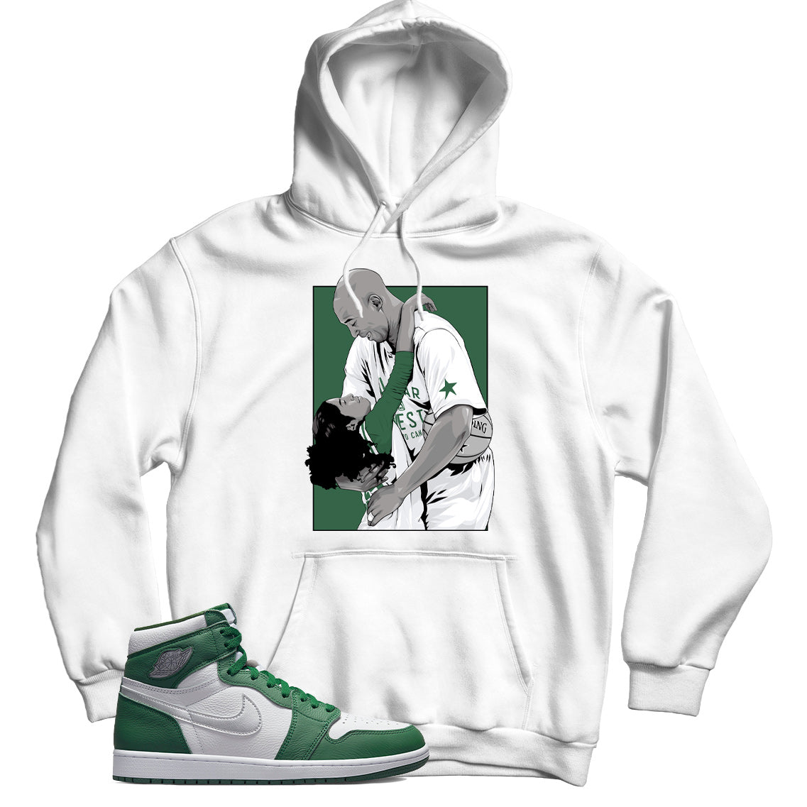 Jordan 1 Gorge Green hoodie