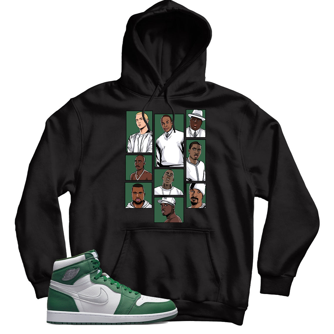 Jordan 1 Gorge Green hoodie