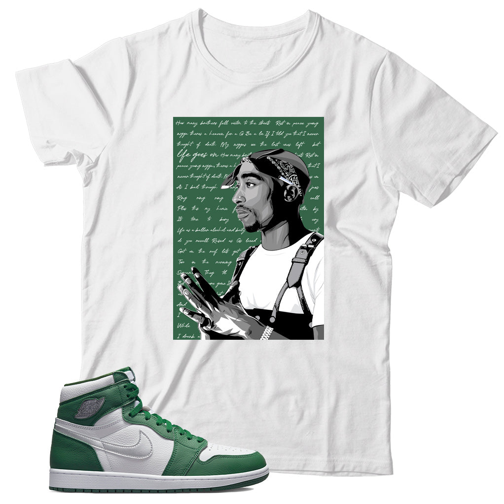 Jordan 1 Gorge Green shirt