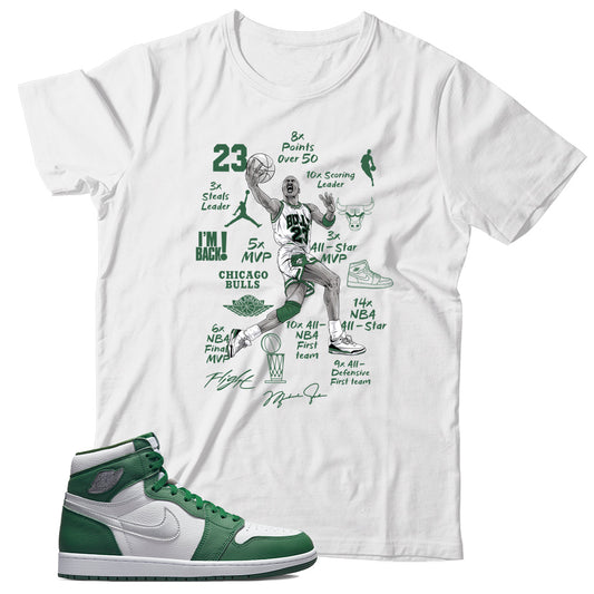 Jordan 1 Gorge Green shirt