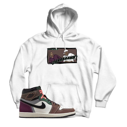 Friday Hoodie Match Jordan 1 Hand Crafted (White)