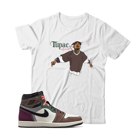 2 Pac(3) T-Shirt Match Jordan 1 Hand Crafted (White)