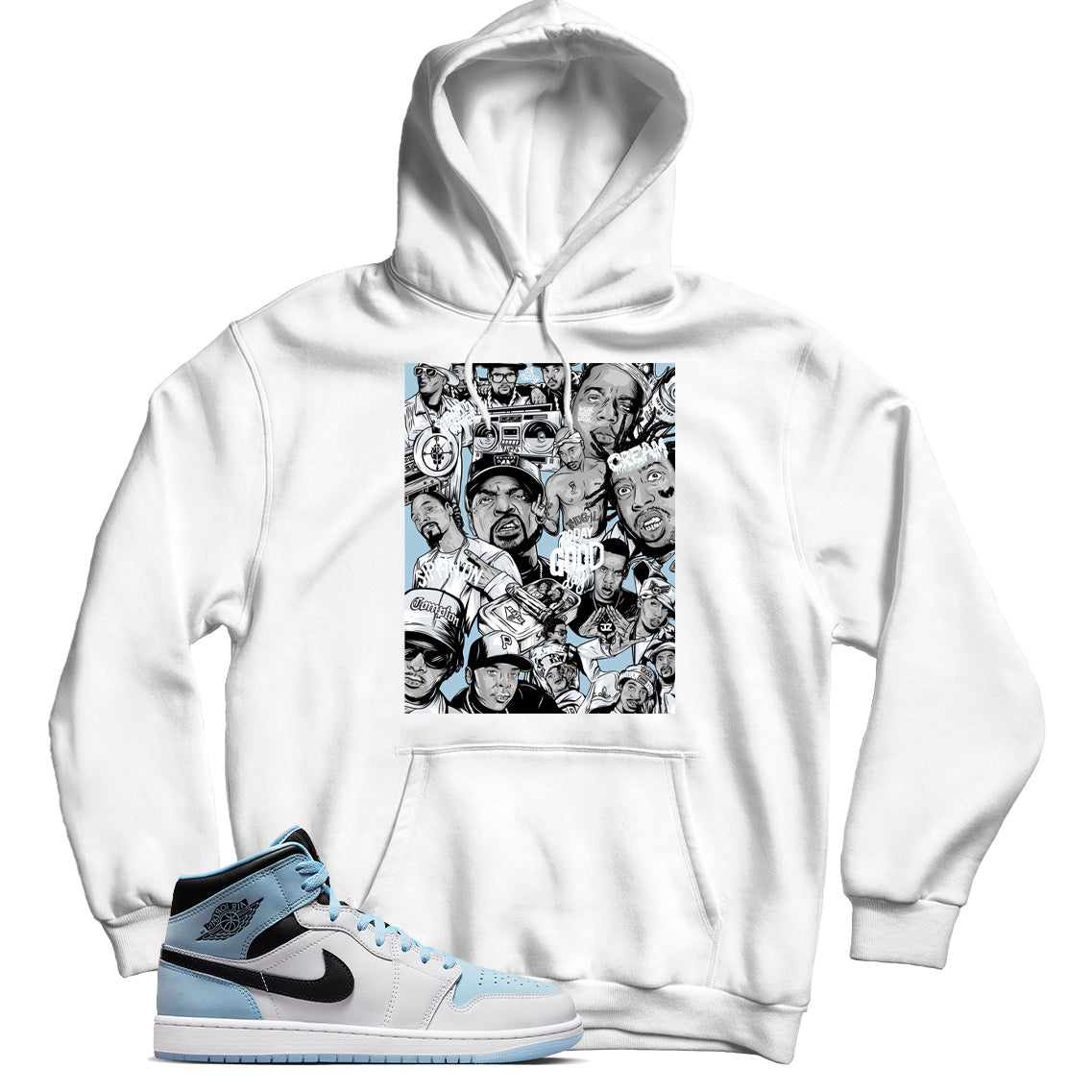 Jordan 1 Ice Blue 2023 hoodie