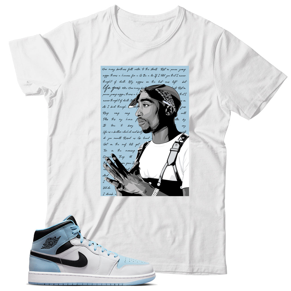 shirt match Air Jordan 1 Mid SE Ice Blue