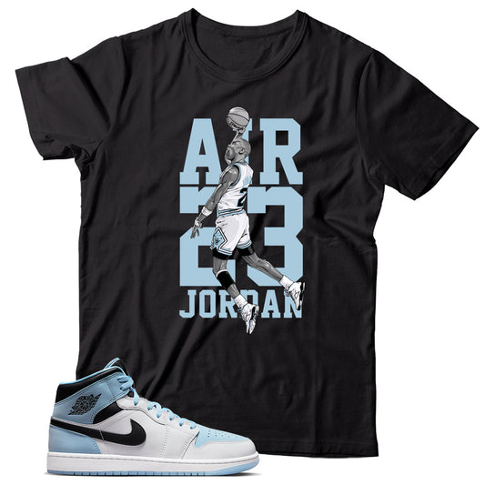Air Jordan 1 Mid SE Ice Blue shirt