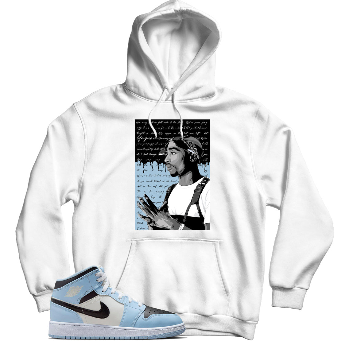 Jordan 1 Ice Blue hoodie