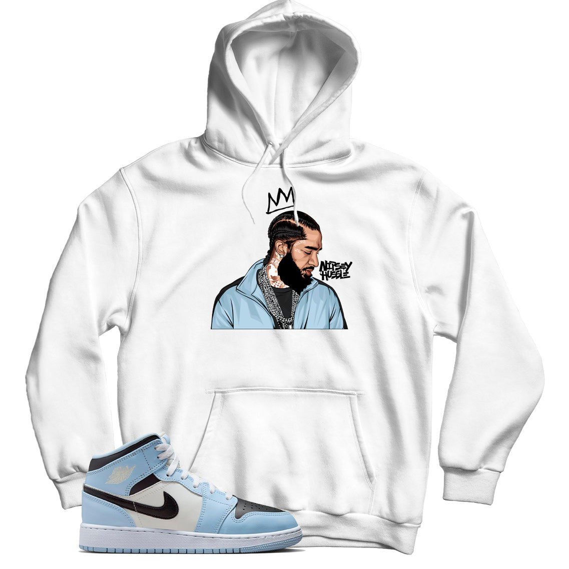 Jordan 1 Ice Blue hoodie