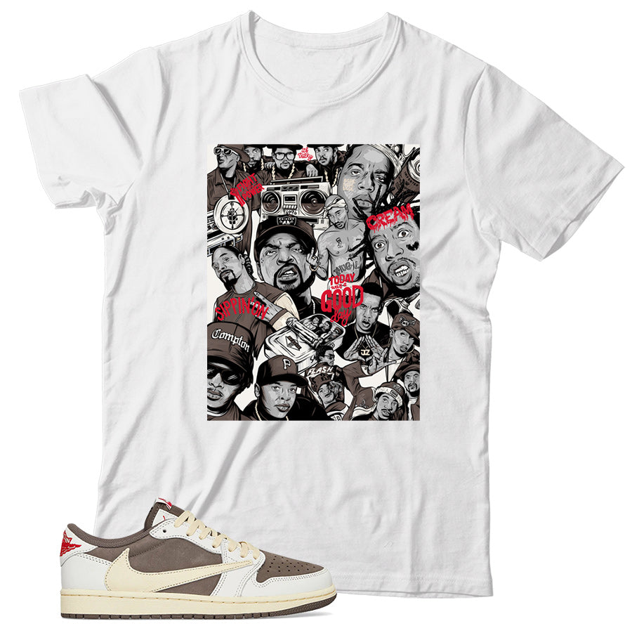 Rap(2) T-Shirt Match Travis Scott x Air Jordan 1 Low Cactus Jack ...