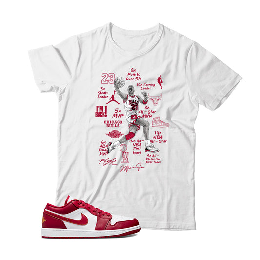 Jordan Low Cardinal Red shirt