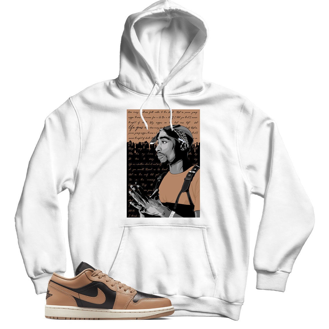 Hoodie Match Air Jordan 1 Low Desert