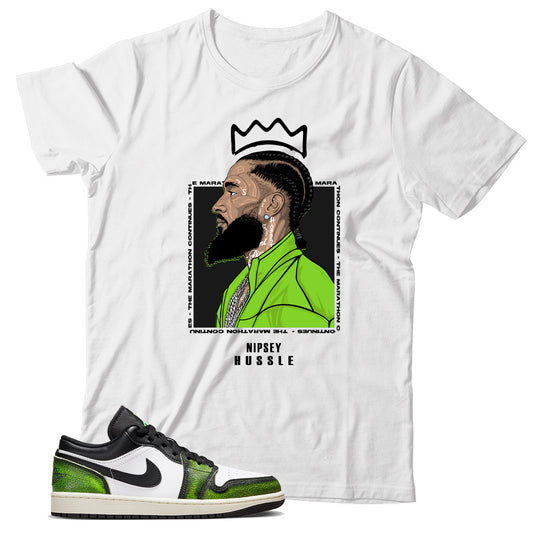 Jordan Low Electric Green shirt