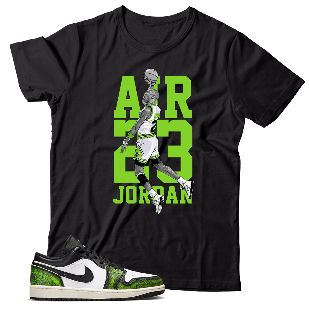 Jordan 1 Low Electric Green shirt
