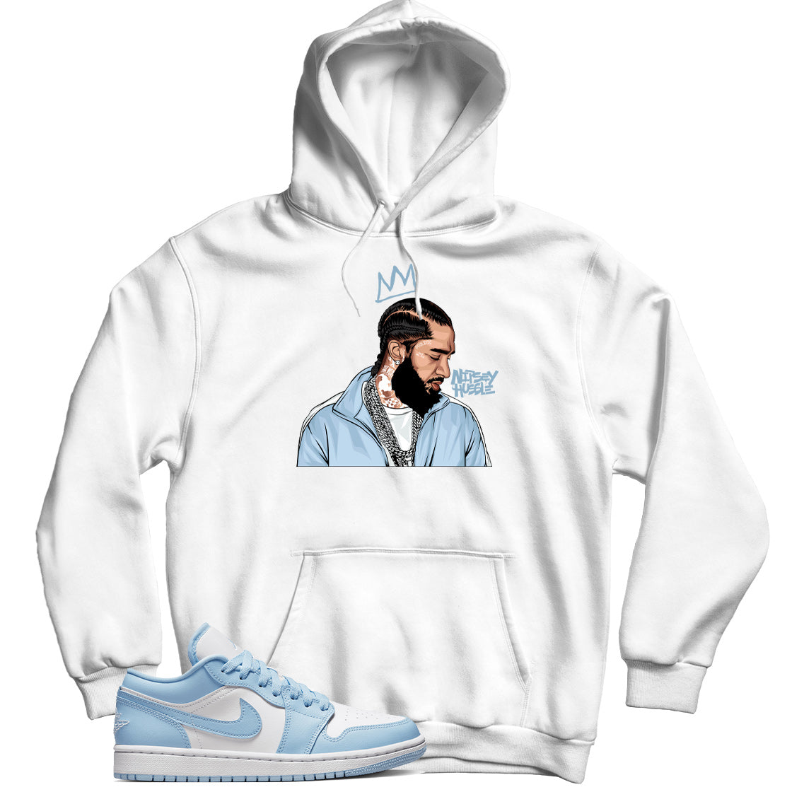 Jordan Low Ice Blue hoodie