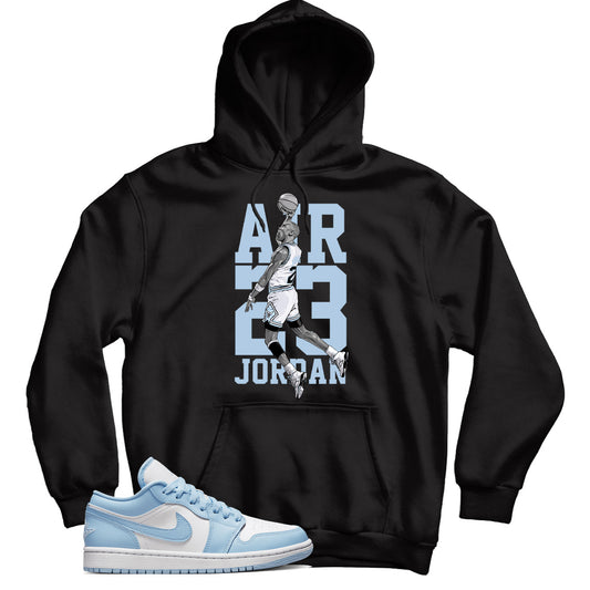 Jordan 1 Low Ice Blue hoodie