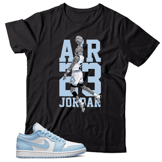 Jordan 1 Low Ice Blue shirt