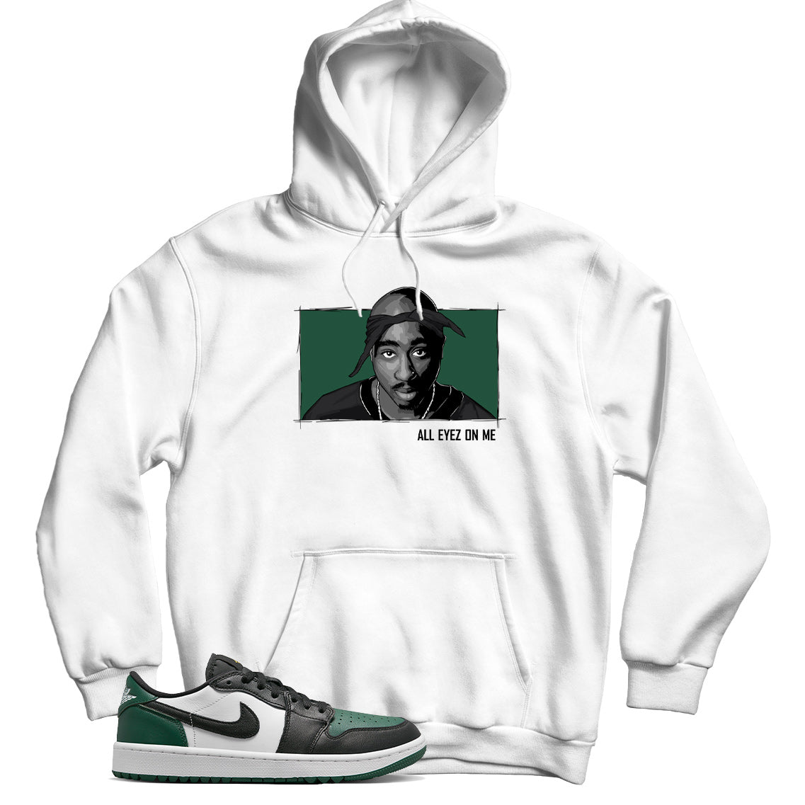 Jordan 1 Low Golf Noble Green hoodie